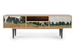 Móvel De Tv* Mueble de TV - 170х59х41 cm - T6 - The Poppy Field , Nogueira Castanho