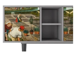 Móvel De Tv| Mueble de TV - 150х69х41 cm - T5 - The Younger - Spring, Cinza Cinzento