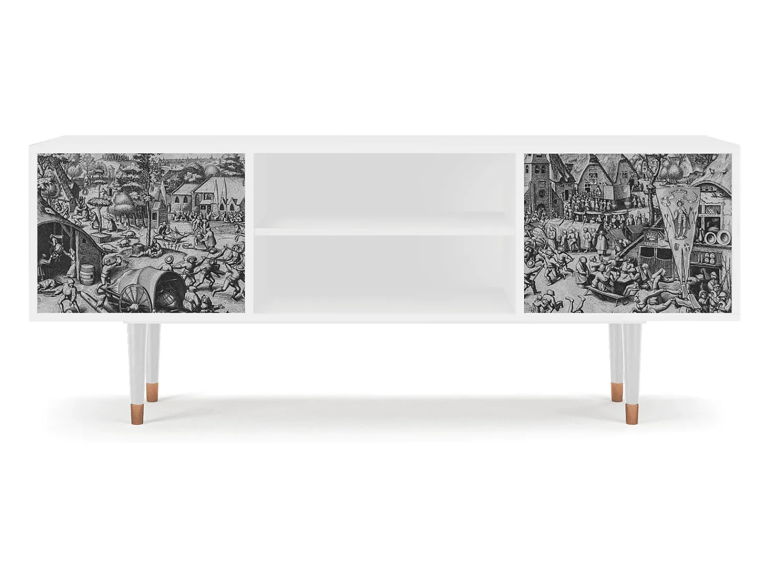 Móvel De Tv* Mueble de TV - 170х69х48 cm - T2 - The Festival of Saint, Branco Bege