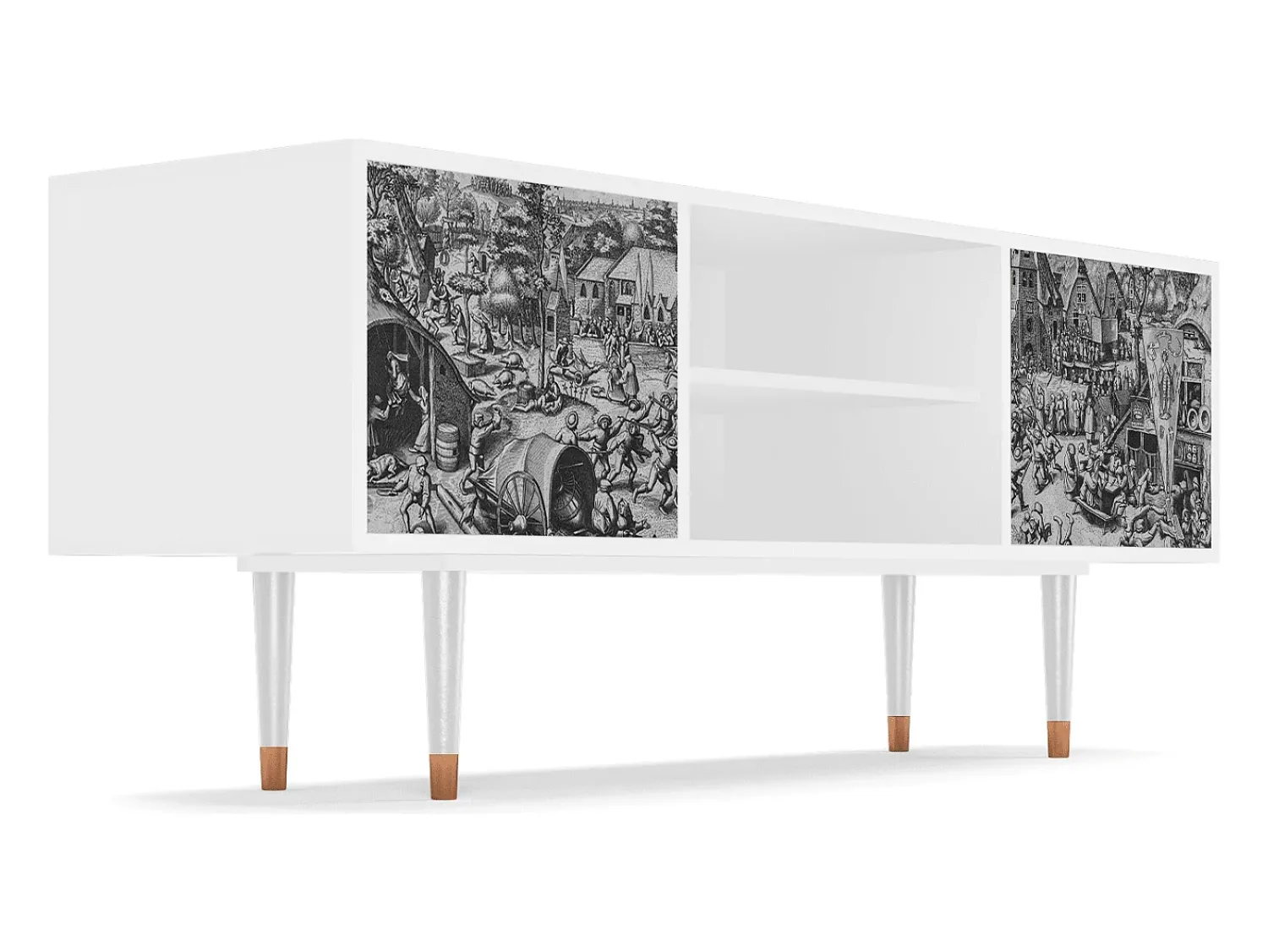 Móvel De Tv* Mueble de TV - 170х69х48 cm - T2 - The Festival of Saint, Branco Bege