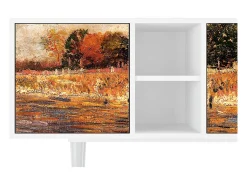 Mueble de TV - 150х69х41 cm - T5 - The Banks, Branco^ Móvel De Tv