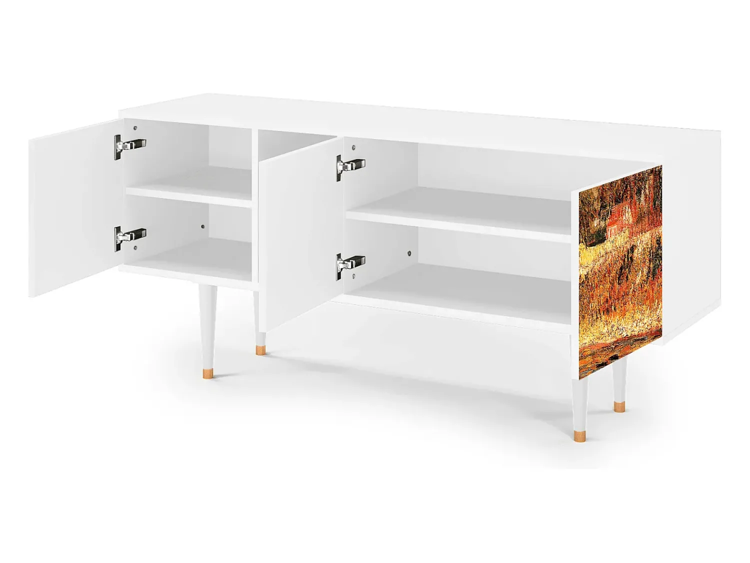 Mueble de TV - 150х69х41 cm - T5 - The Banks, Branco^ Móvel De Tv