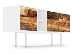 Mueble de TV - 150х69х41 cm - T5 - The Banks, Branco^ Móvel De Tv
