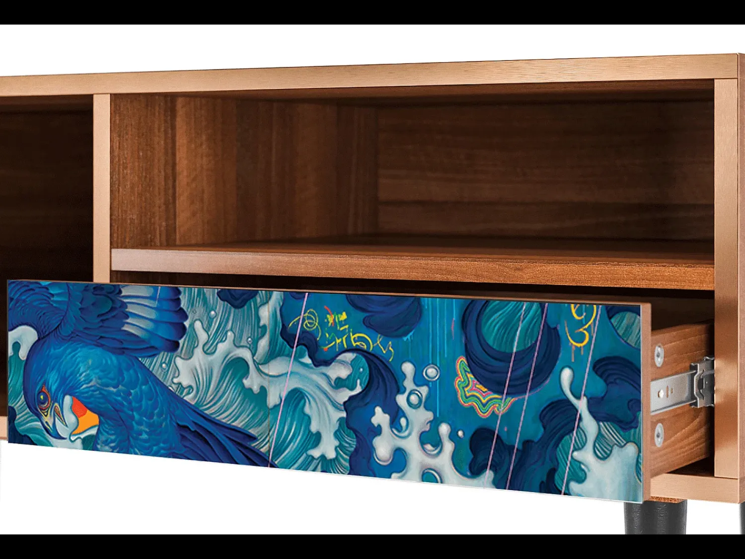 Mueble de TV - 115х59х48 cm - T3 - The Girl - James Jean, Nogueira^ Móvel De Tv