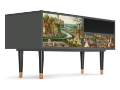 Móvel De Tv| Mueble de TV - 115х59х48 cm - T3 - The Younger - Spring, Antracite Cinza antracite
