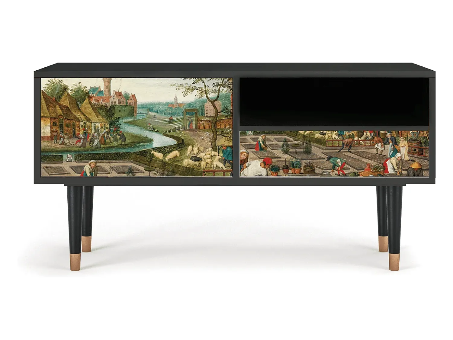Móvel De Tv| Mueble de TV - 115х59х48 cm - T3 - The Younger - Spring, Antracite Cinza antracite