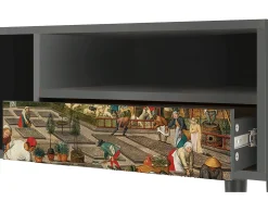 Móvel De Tv| Mueble de TV - 115х59х48 cm - T3 - The Younger - Spring, Antracite Cinza antracite