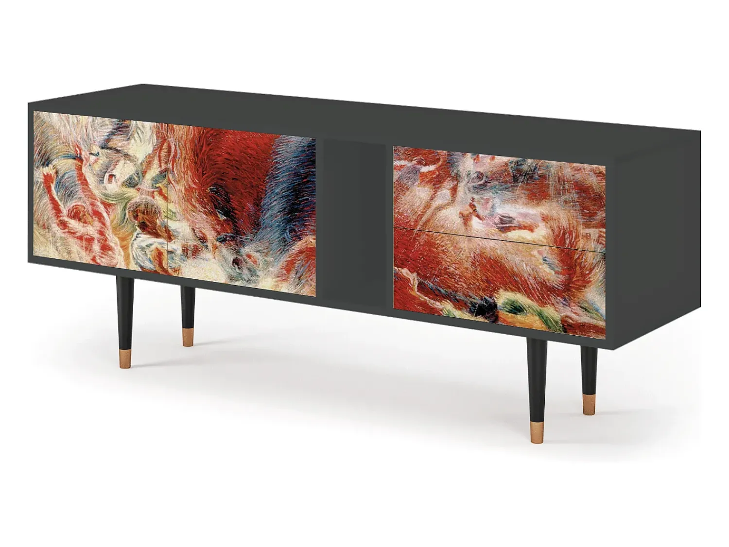 Sale Mueble de TV - 170х69х48 cm - T1 - The City Rises, Antracite Cinza antracite