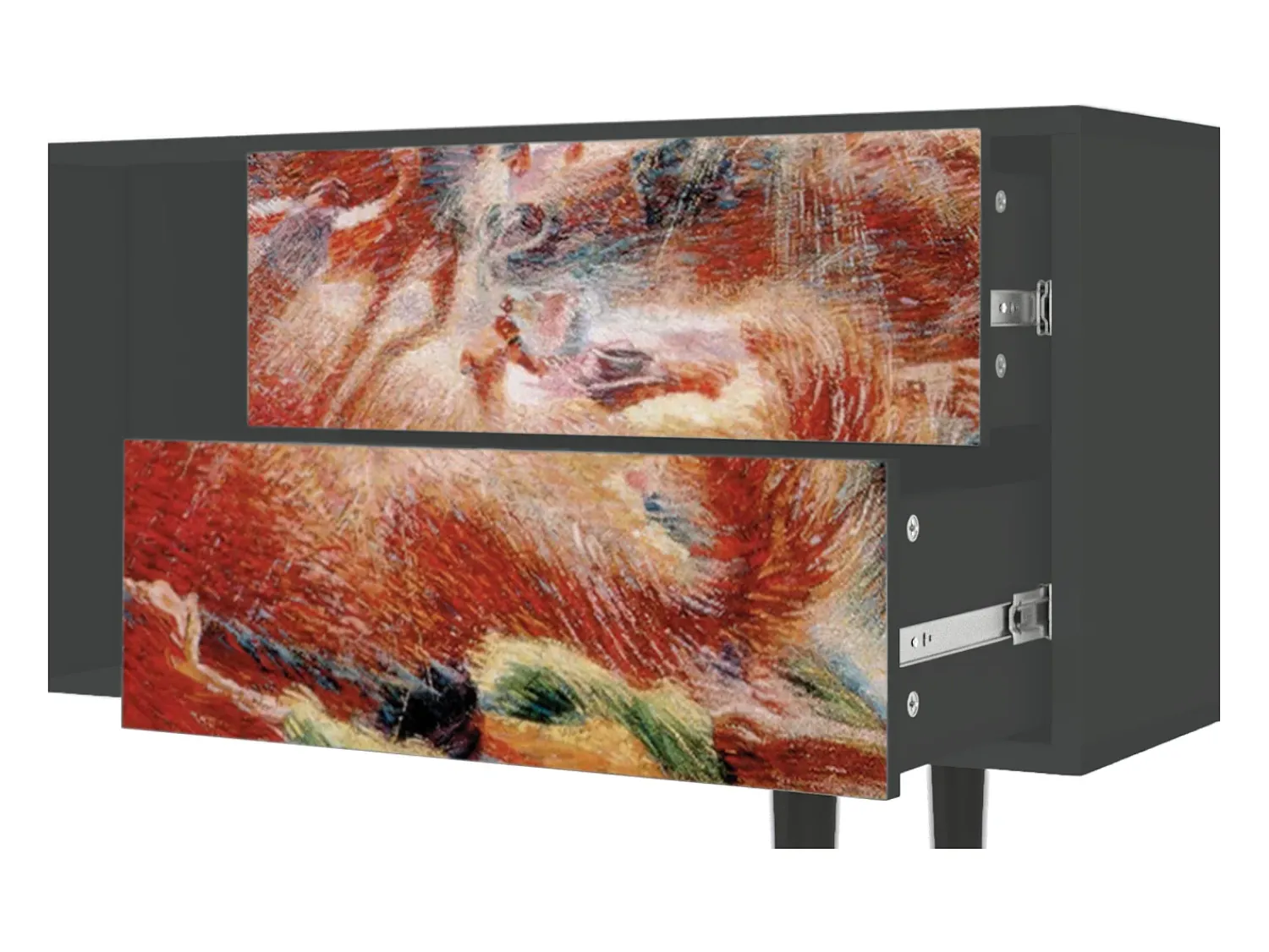Sale Mueble de TV - 170х69х48 cm - T1 - The City Rises, Antracite Cinza antracite