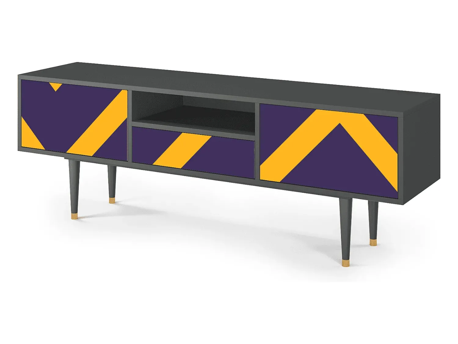 Mueble de TV - 170х59х41 cm - T6 - The Brightest Way, Antracite^ Móvel De Tv