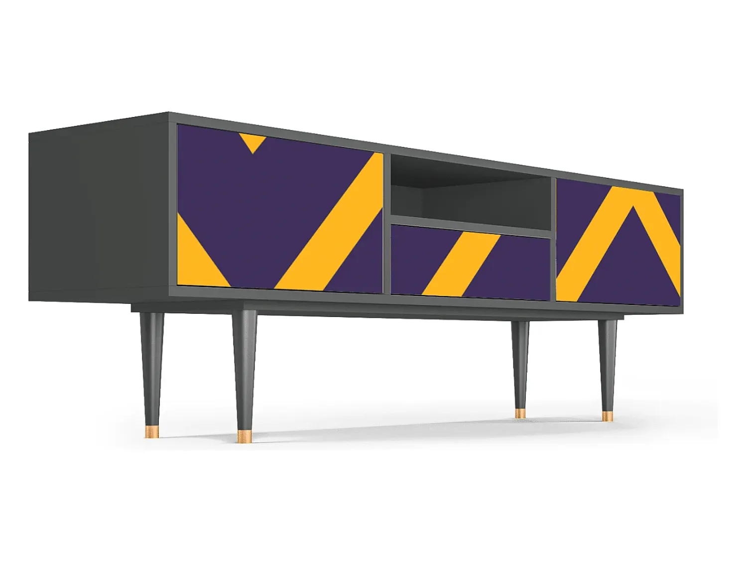 Mueble de TV - 170х59х41 cm - T6 - The Brightest Way, Antracite^ Móvel De Tv