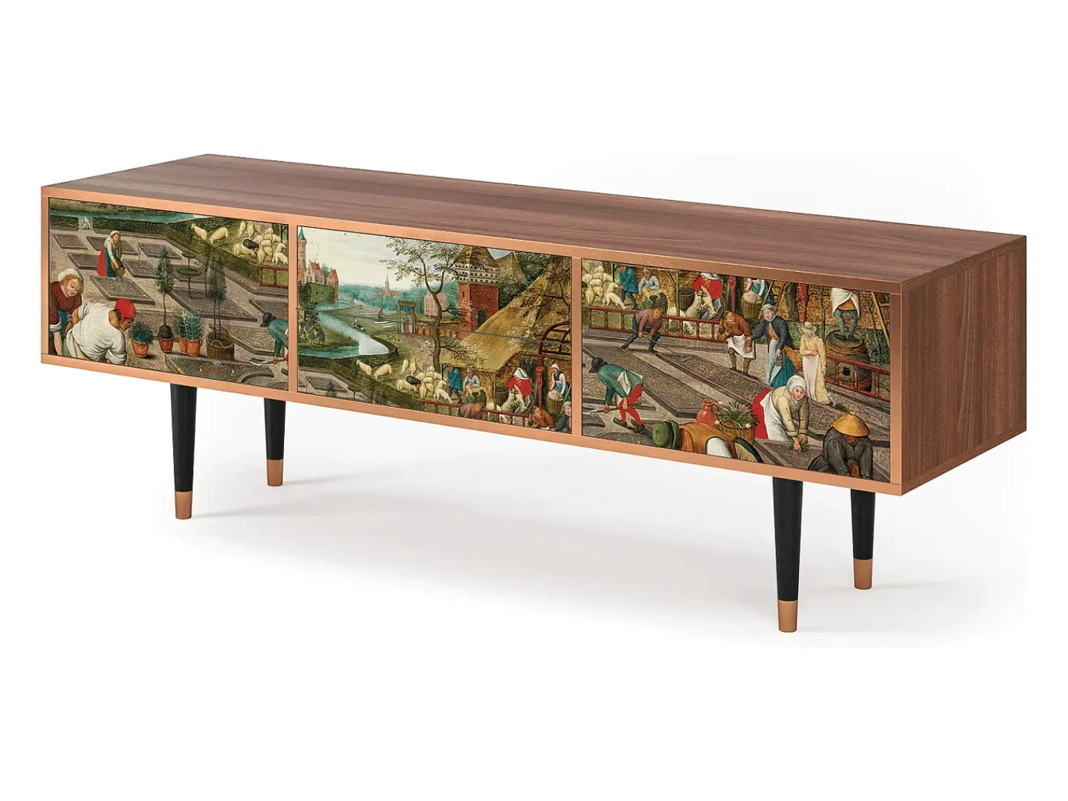 Móvel De Tv| Mueble de TV - 170х59х48 cm - T4 - The Younger - Spring, Nogueira Castanho