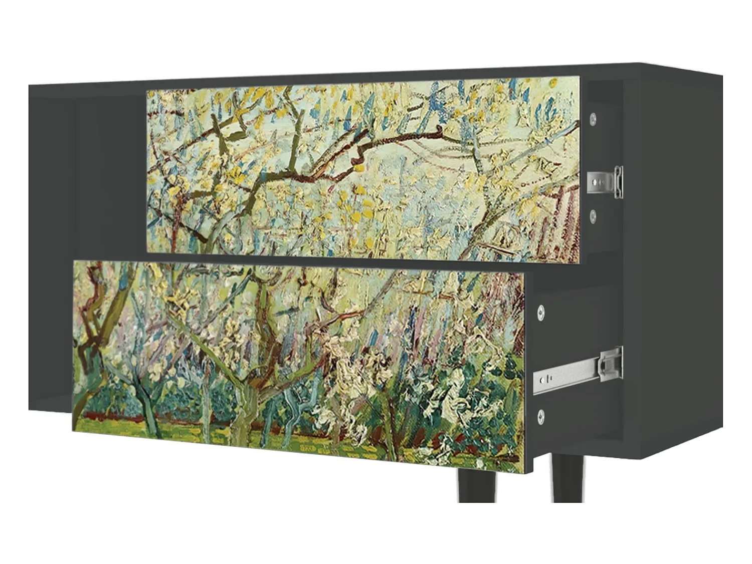 Sale Mueble de TV - 170х69х48 cm - T1 - The Branco Orchard, Antracite Cinza antracite