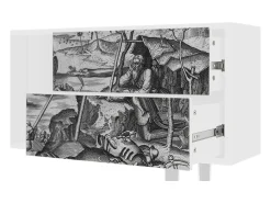 Móvel De Tv* Mueble de TV - 170х69х48 cm - T1 - The Temptation, Branco Bege