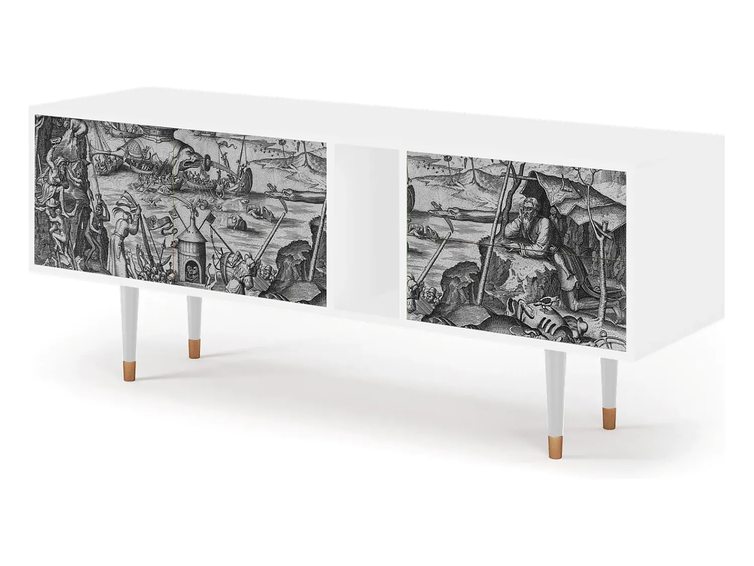 Móvel De Tv* Mueble de TV - 170х69х48 cm - T1 - The Temptation, Branco Bege