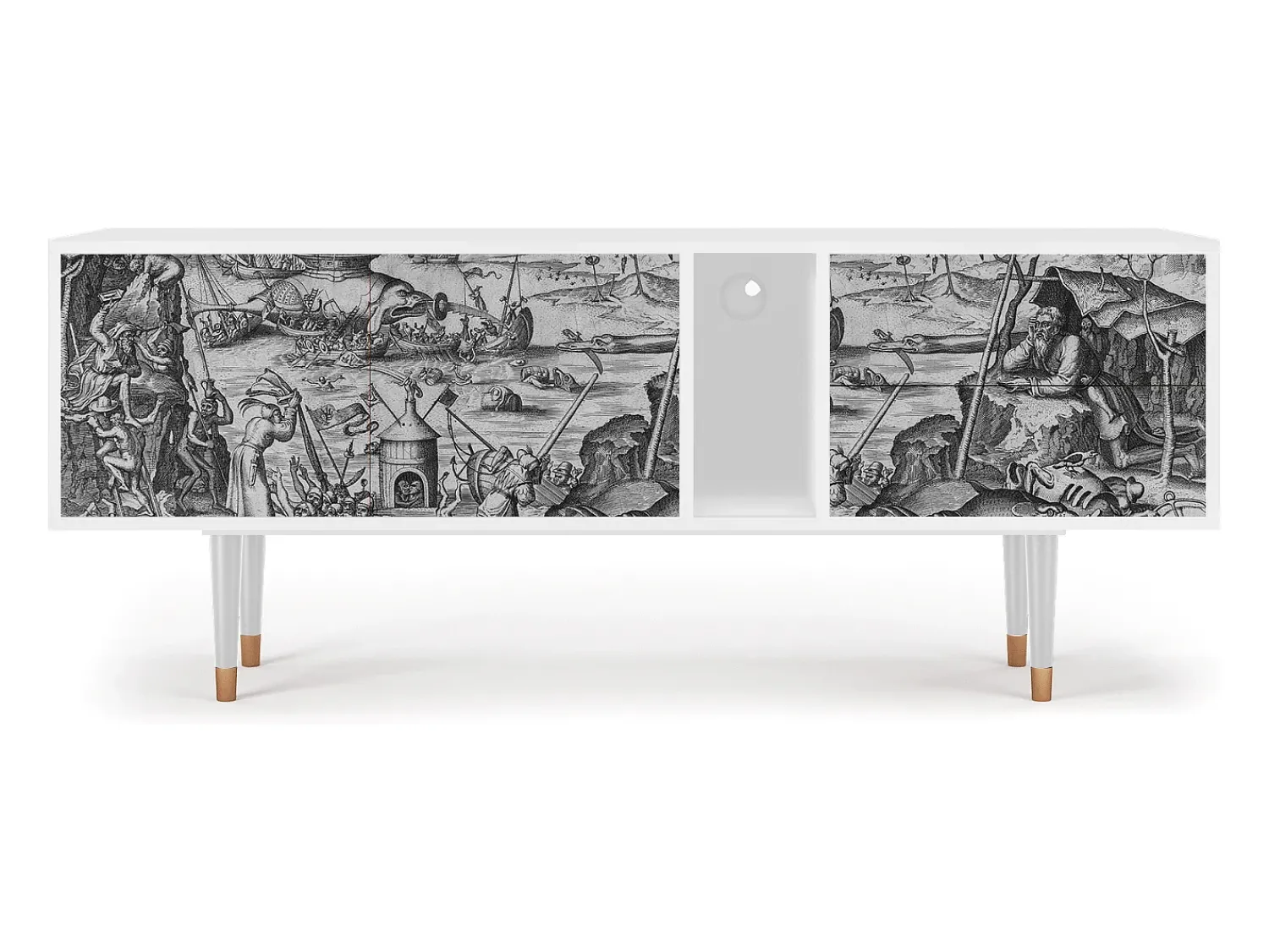Móvel De Tv* Mueble de TV - 170х69х48 cm - T1 - The Temptation, Branco Bege