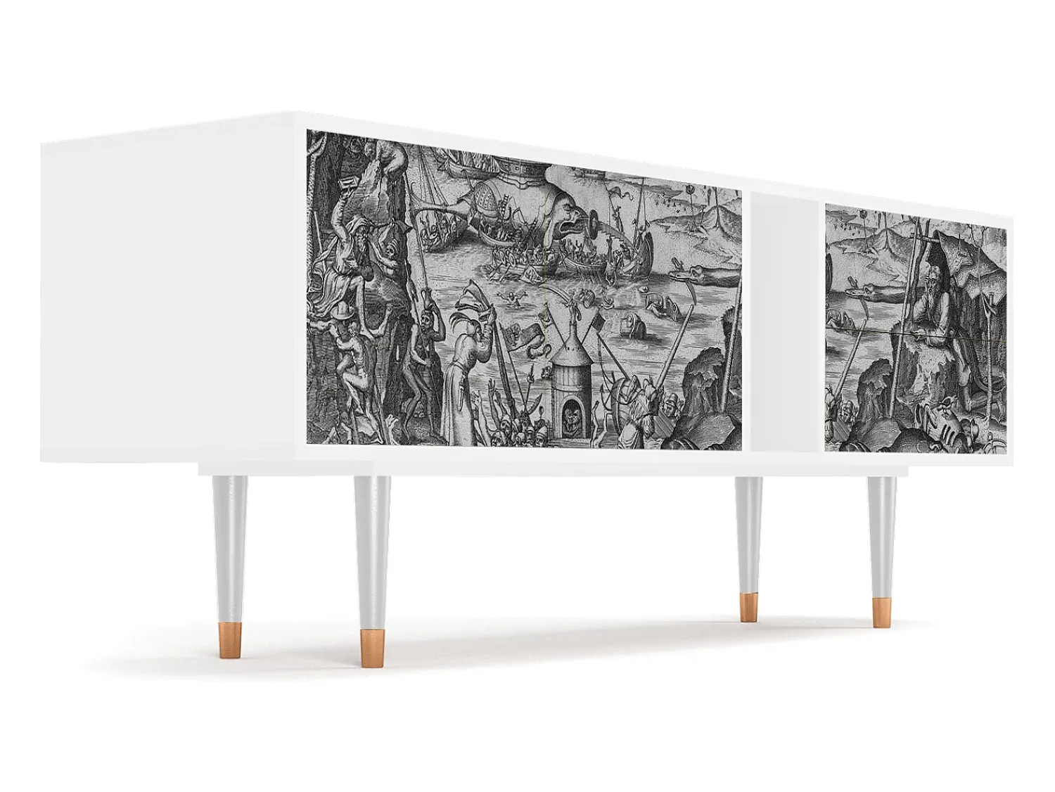 Móvel De Tv* Mueble de TV - 170х69х48 cm - T1 - The Temptation, Branco Bege