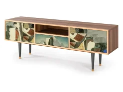 Móvel De Tv* Mueble de TV - 170х59х41 cm - T6 - The Cubist Paintings , Nogueira Castanho