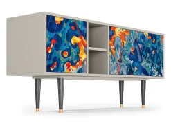 Móvel De Tv| Mueble de TV - 150х69х41 cm - T5 - The Girl - James Jean, Areia Bege