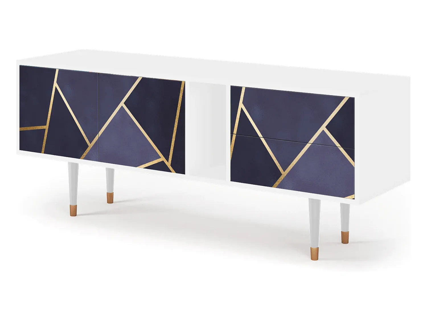 Discount Mueble de TV - 170х69х48 cm - T1 - The Amethyst, Branco Bege