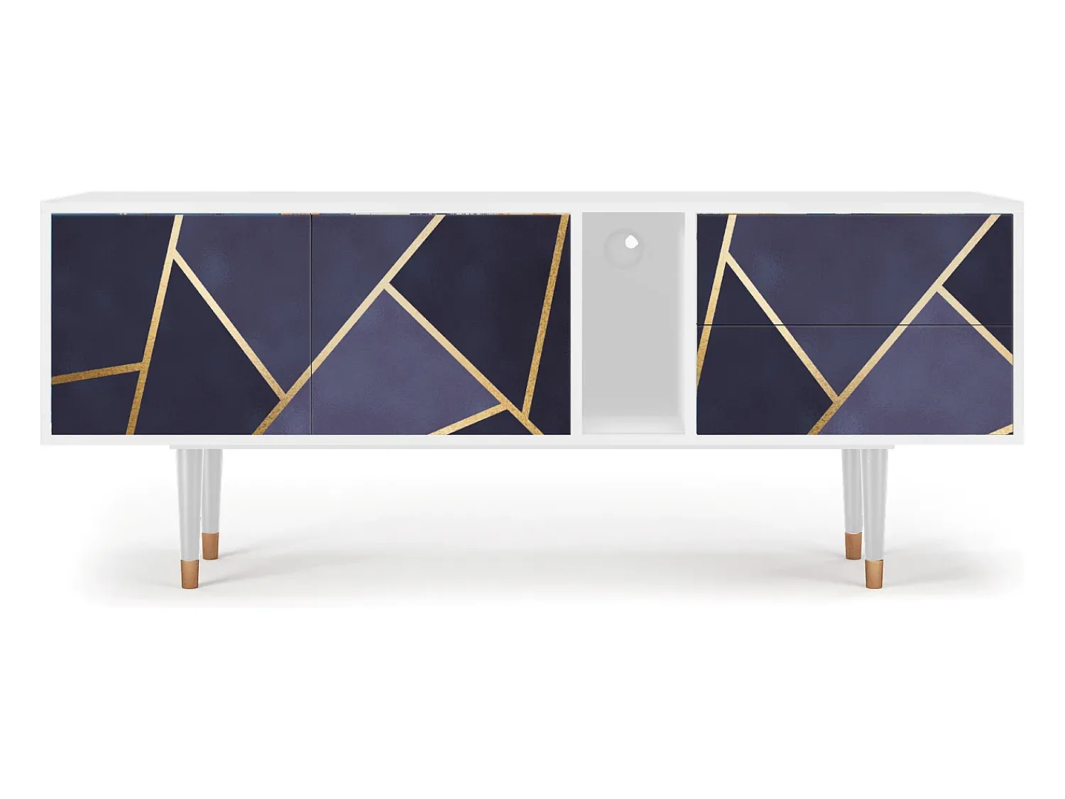 Discount Mueble de TV - 170х69х48 cm - T1 - The Amethyst, Branco Bege