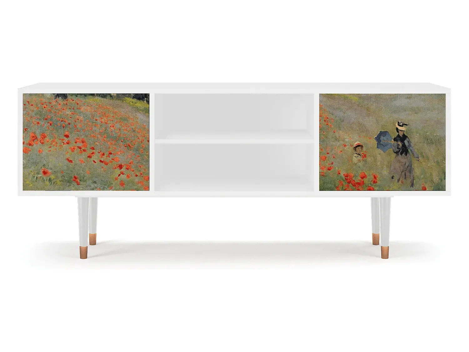 Mueble de TV - 170х69х48 cm - T2 - The Poppy Field , Branco^ Móvel De Tv