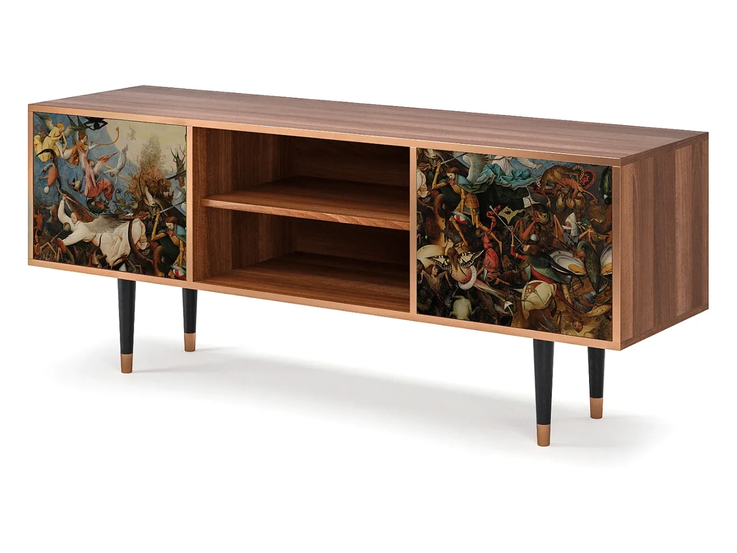 Móvel De Tv* Mueble de TV - 170х69х48 cm - T2 - The Fall, Nogueira Castanho
