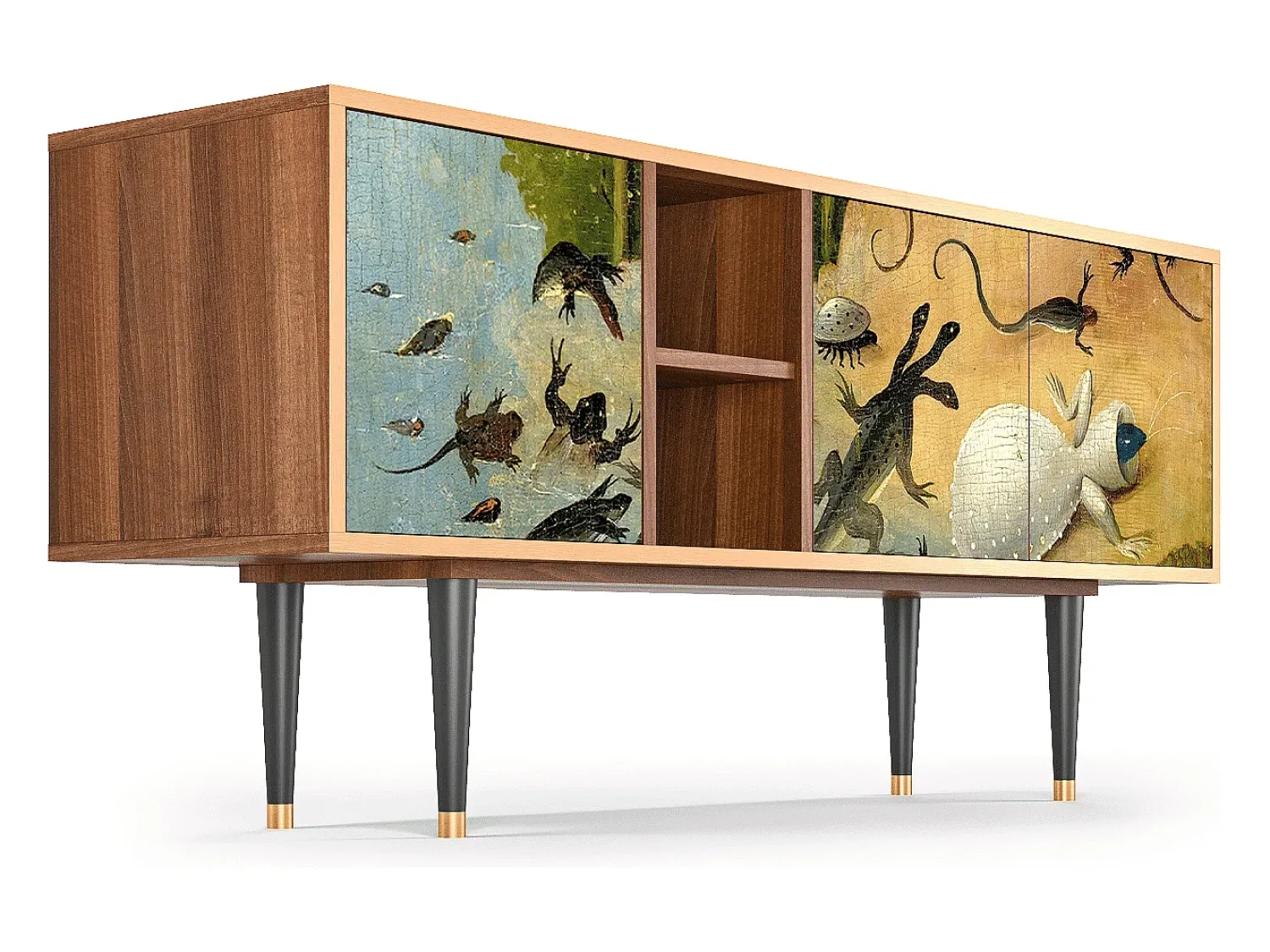 Discount Mueble de TV - 150х69х41 cm - T5 - The Garden by Bosch, Nogueira Castanho