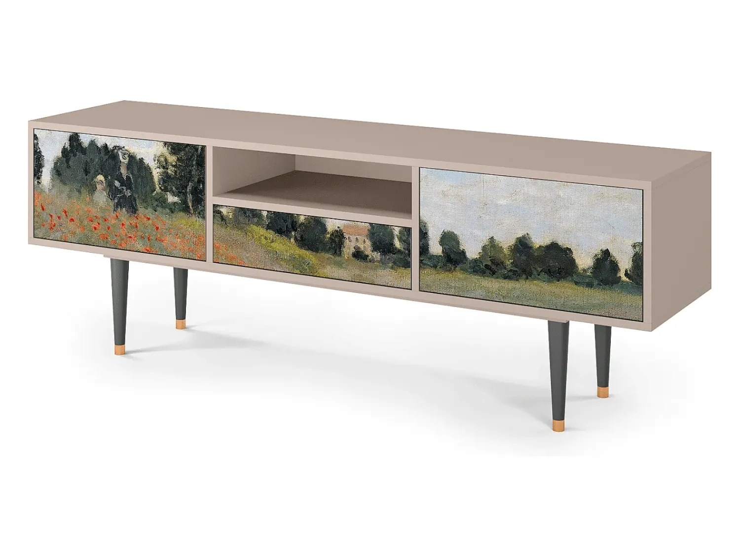 Mueble de TV - 170х59х41 cm - T6 - The Poppy Field , Latte^ Móvel De Tv