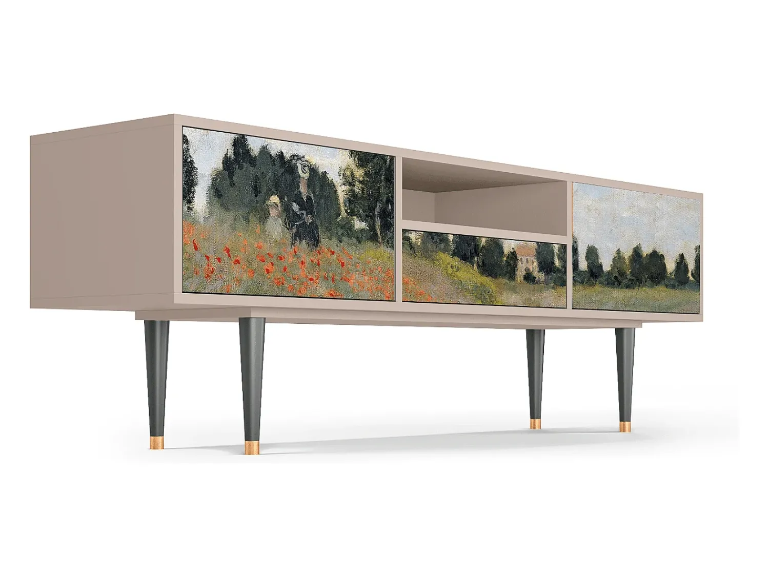 Mueble de TV - 170х59х41 cm - T6 - The Poppy Field , Latte^ Móvel De Tv