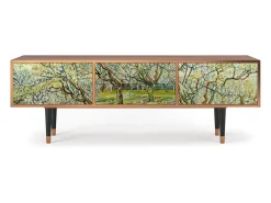 Móvel De Tv| Mueble de TV - 170х59х48 cm - T4 - The Branco Orchard, Nogueira Castanho