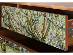 Móvel De Tv| Mueble de TV - 170х59х48 cm - T4 - The Branco Orchard, Nogueira Castanho