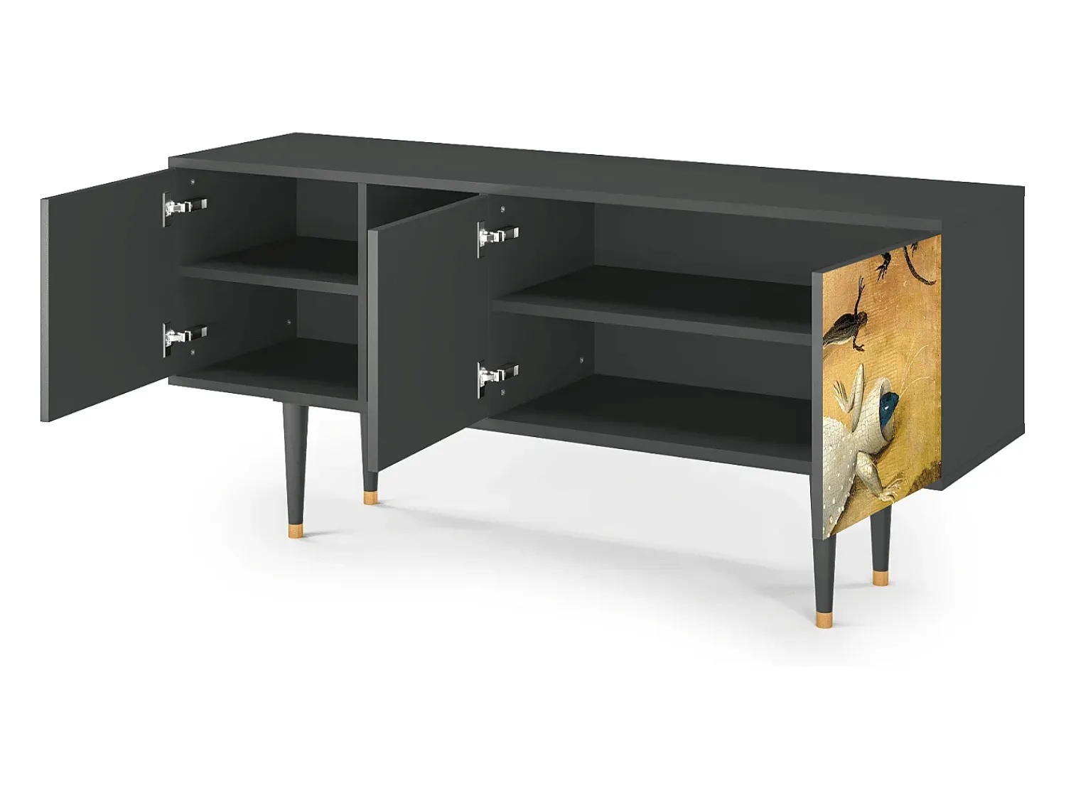Móvel De Tv| Mueble de TV - 150х69х41 cm - T5 - The Garden by Bosch, Antracite Cinza antracite