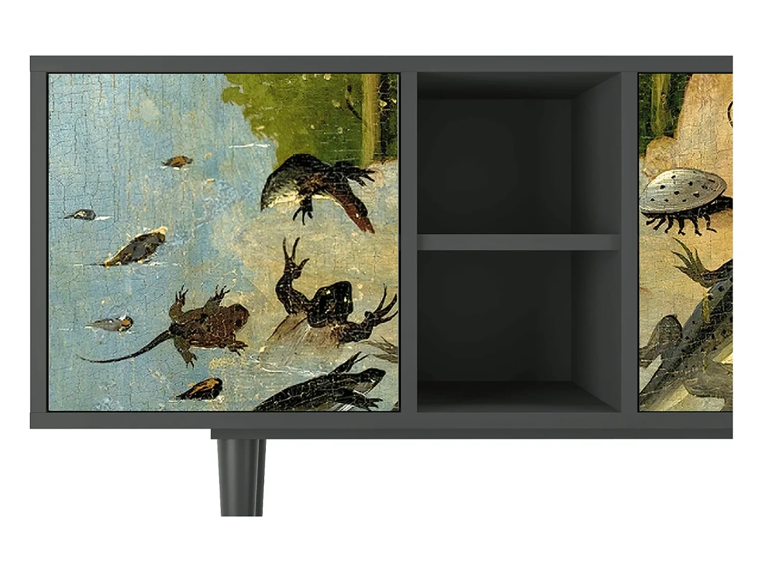 Móvel De Tv| Mueble de TV - 150х69х41 cm - T5 - The Garden by Bosch, Antracite Cinza antracite