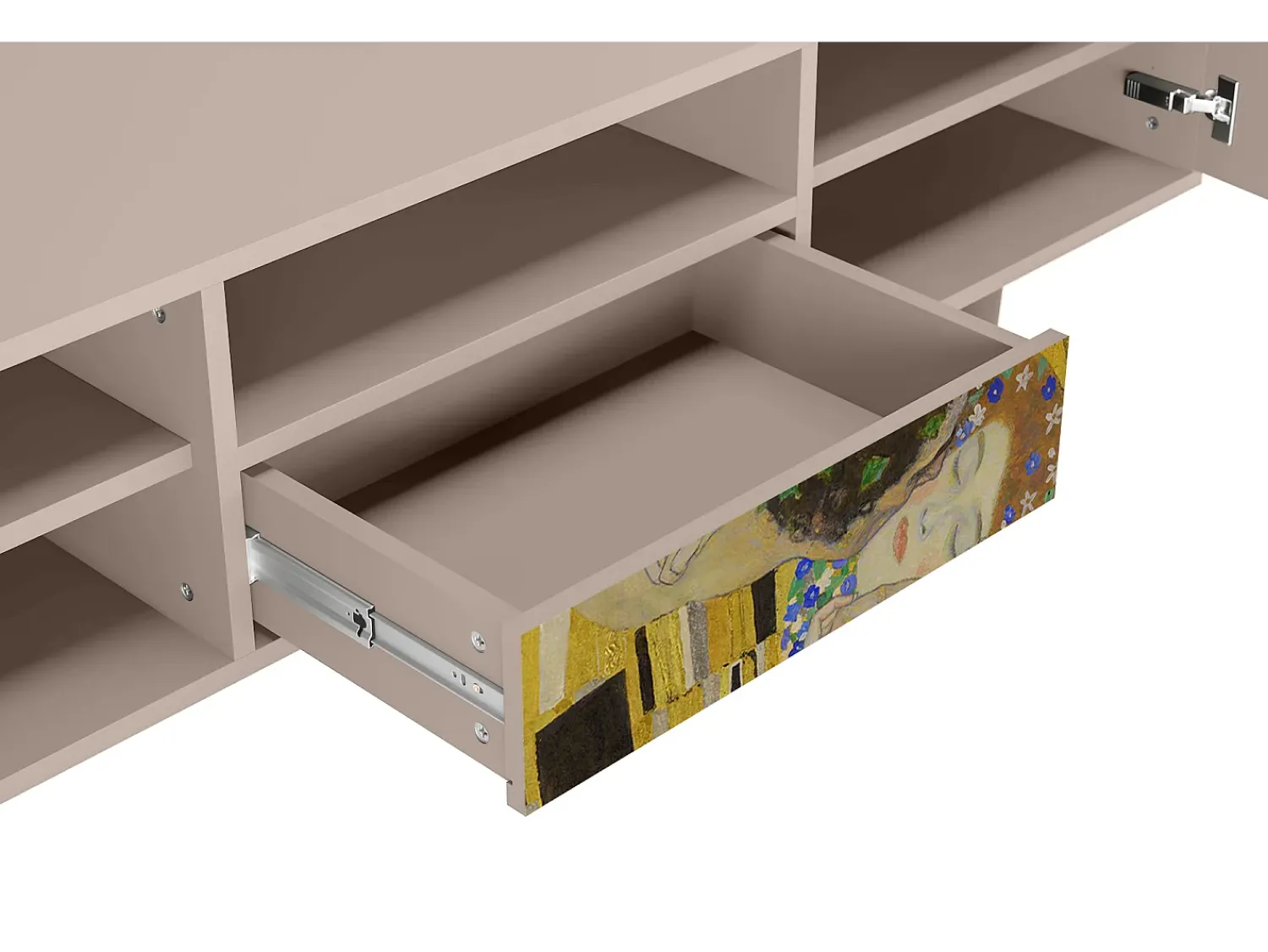 Móvel De Tv| Mueble de TV - 170х59х41 cm - T6 - The Kiss by Klimt , Latte Bege