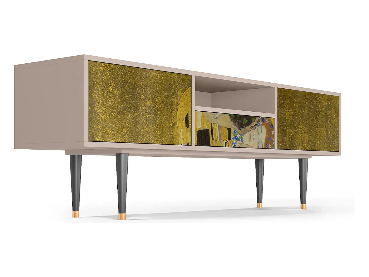 Móvel De Tv| Mueble de TV - 170х59х41 cm - T6 - The Kiss by Klimt , Latte Bege