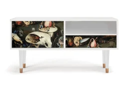 Móvel De Tv* Mueble de TV - 115х59х48 cm - T3 - The Garden 2, Branco Bege