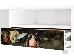Móvel De Tv* Mueble de TV - 115х59х48 cm - T3 - The Garden 2, Branco Bege
