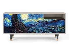 Móvel De Tv* Mueble de TV - 125х56х41 cm - T7 - The Starry Night , Areia Bege