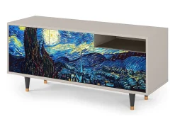 Móvel De Tv* Mueble de TV - 125х56х41 cm - T7 - The Starry Night , Areia Bege