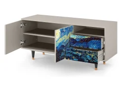 Móvel De Tv* Mueble de TV - 125х56х41 cm - T7 - The Starry Night , Areia Bege