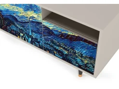 Móvel De Tv* Mueble de TV - 125х56х41 cm - T7 - The Starry Night , Areia Bege