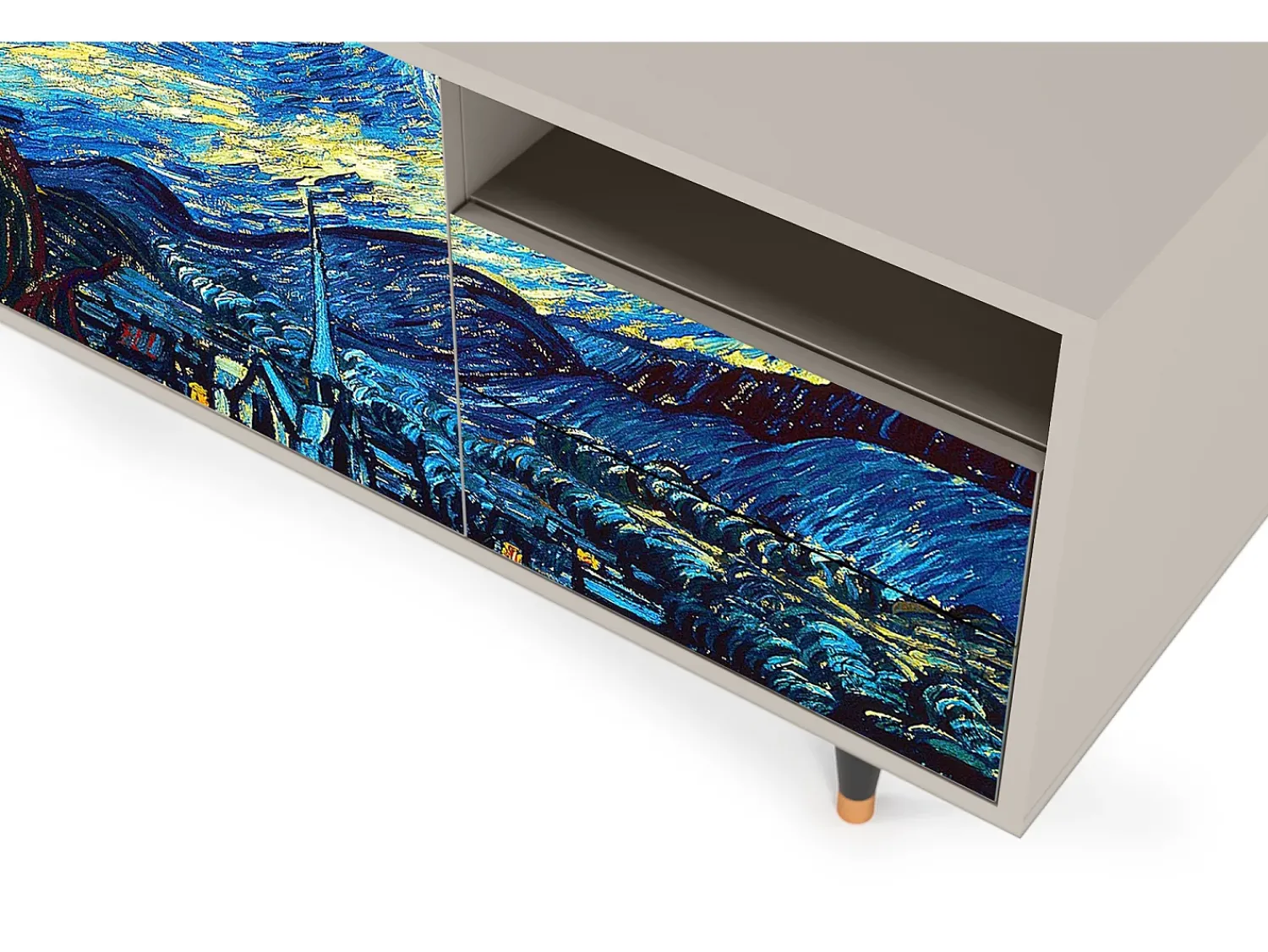 Móvel De Tv* Mueble de TV - 125х56х41 cm - T7 - The Starry Night , Areia Bege