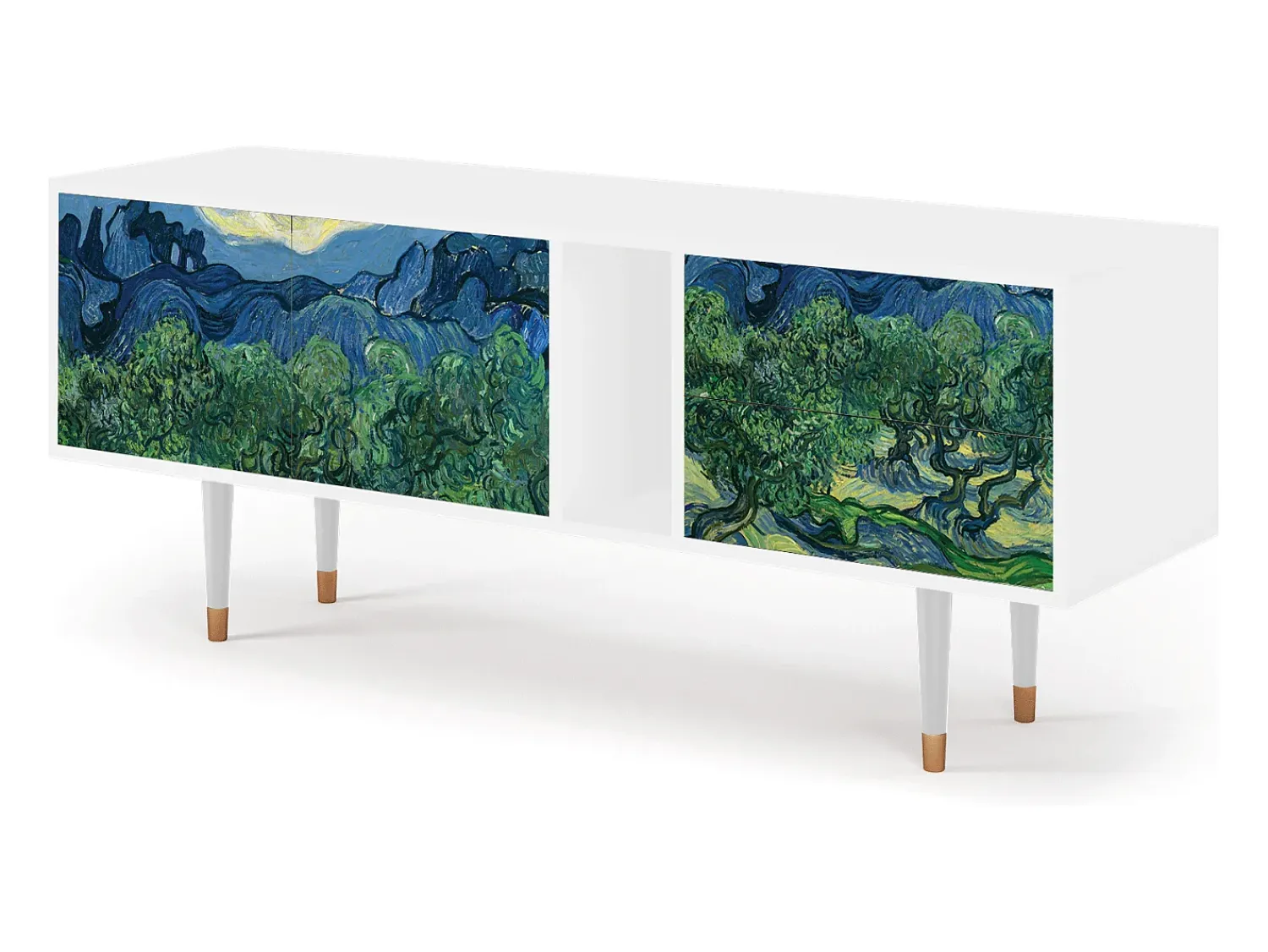 Mueble de TV - 170х69х48 cm - T1 - The Oil Trees, Branco^ Móvel De Tv