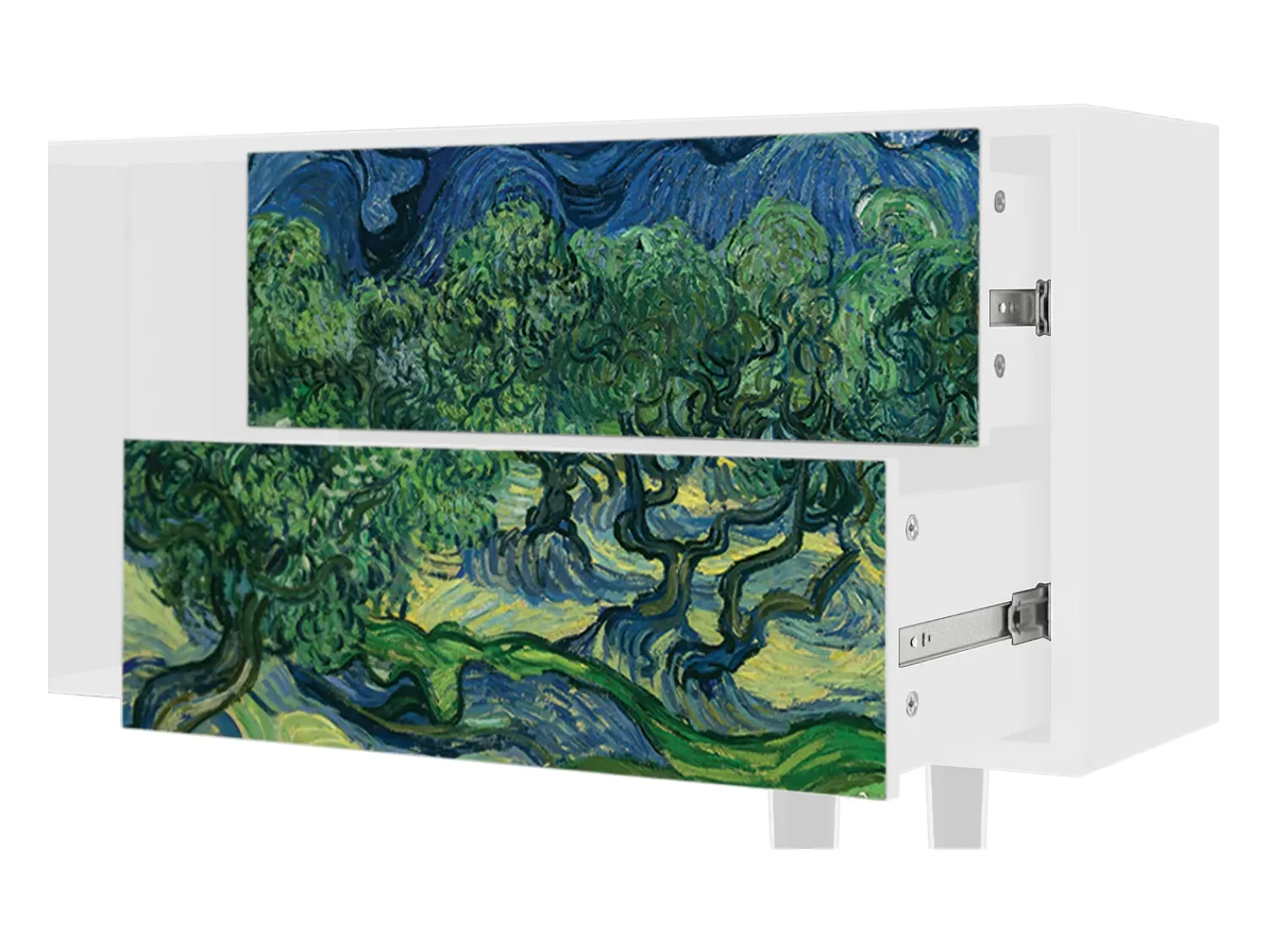 Mueble de TV - 170х69х48 cm - T1 - The Oil Trees, Branco^ Móvel De Tv