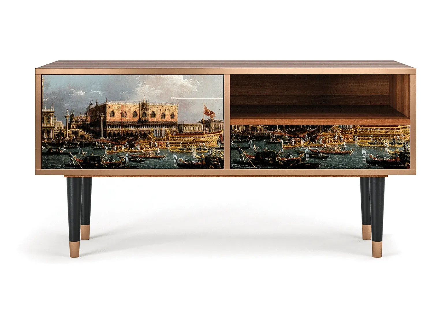 Sale Mueble de TV - 115х59х48 cm - T3 - The Bucintoro, Nogueira Castanho