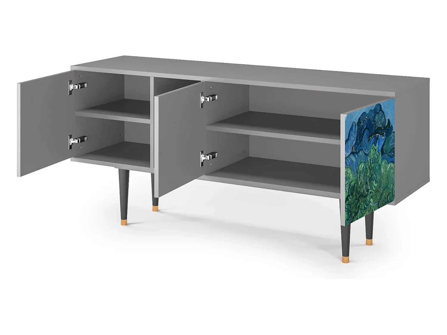 Mueble de TV - 150х69х41 cm - T5 - The Oil Trees, Cinza^ Móvel De Tv