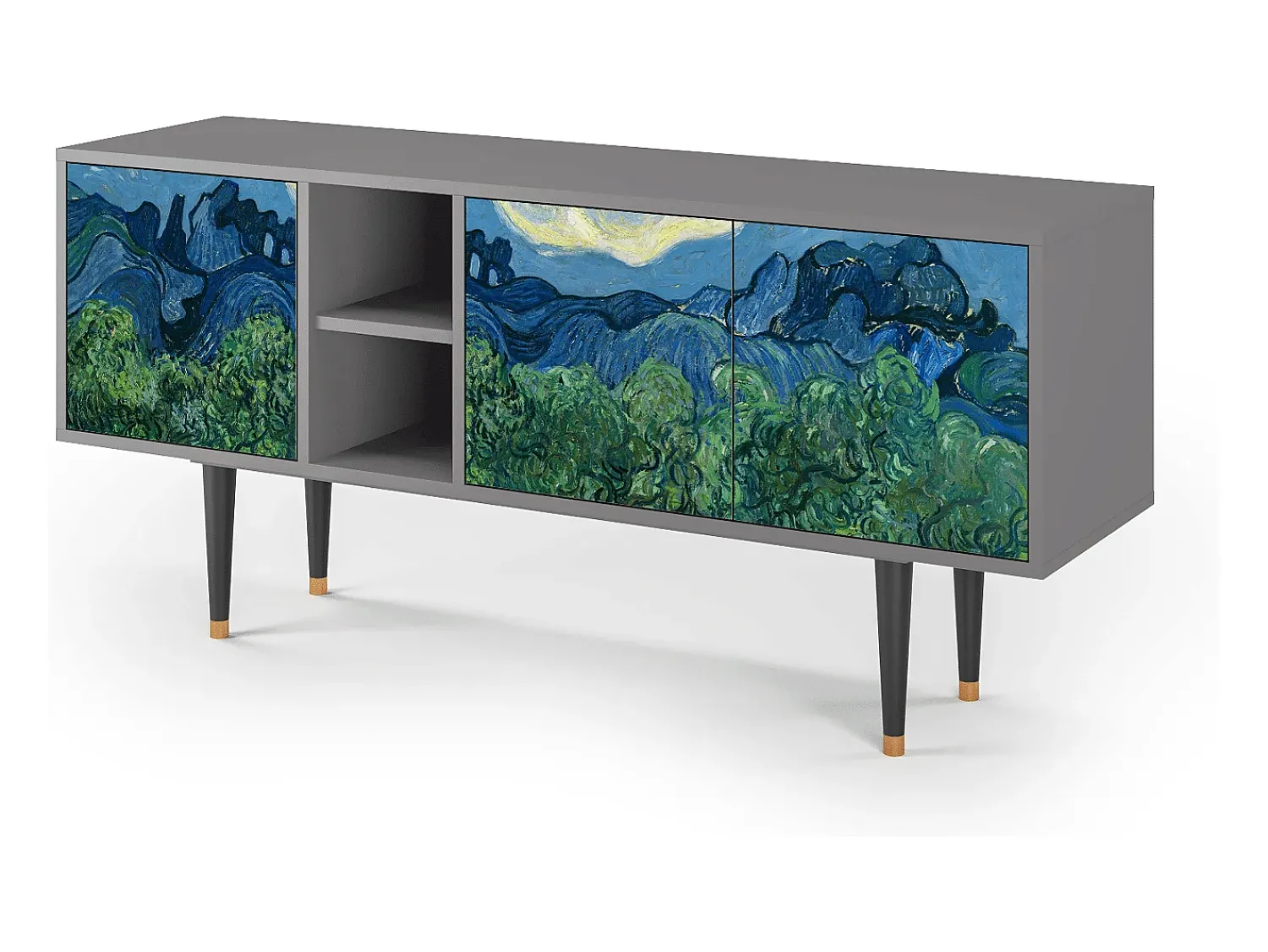 Mueble de TV - 150х69х41 cm - T5 - The Oil Trees, Cinza^ Móvel De Tv