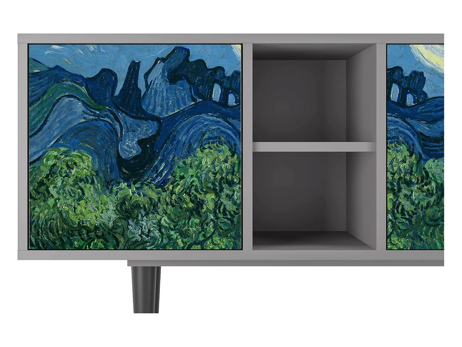 Mueble de TV - 150х69х41 cm - T5 - The Oil Trees, Cinza^ Móvel De Tv