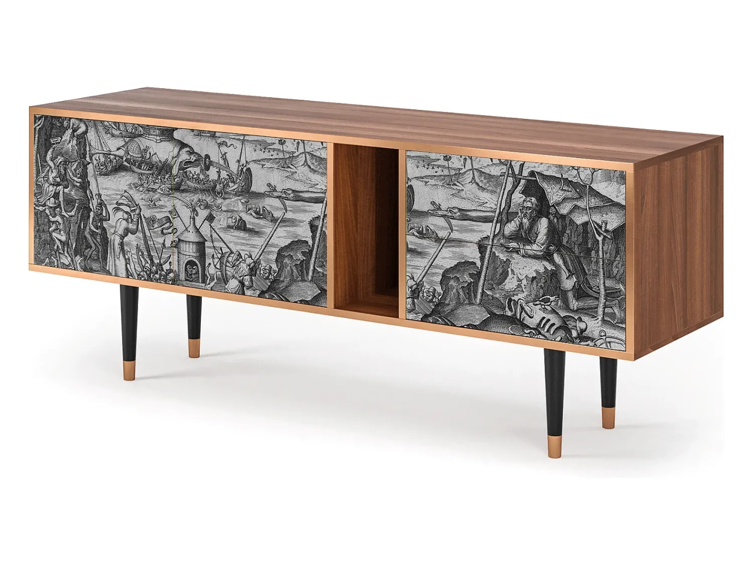 Móvel De Tv| Mueble de TV - 170х69х48 cm - T1 - The Temptation, Nogueira Castanho